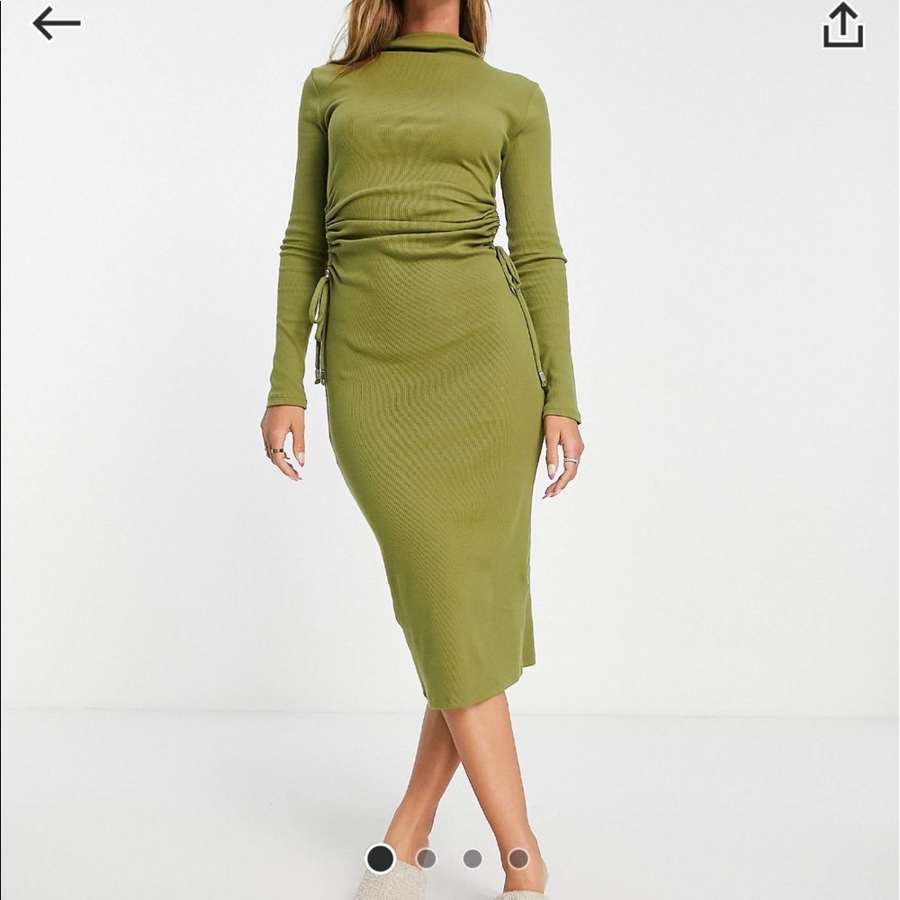 River Island Ruched Side MIDI Dress